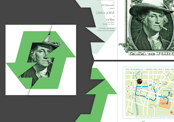 US Dataworks, convention event invitation, InDesign, Illustrator, Photoshop (2005)
